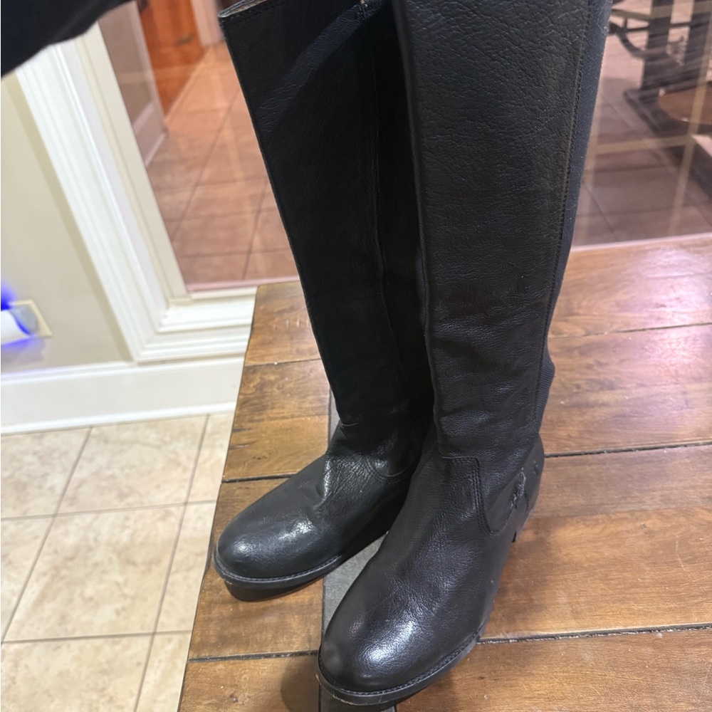 Women's FRYE Molly Gore (3474163) LEATHER Elastic Riding Boots
